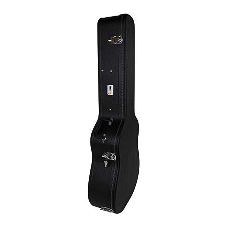 Gearlux Dreadnought Acoustic Guitar Hardshell Case with Accessory Compartment - Black